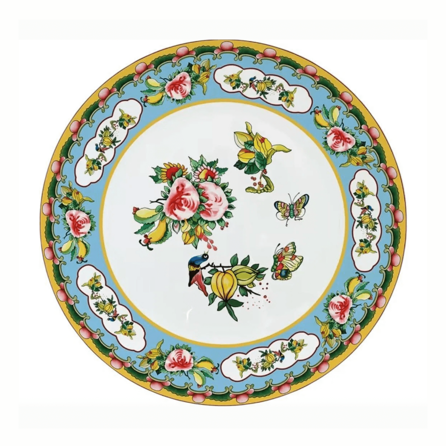 Modern Famille Rose Bone China Dinnerware Set