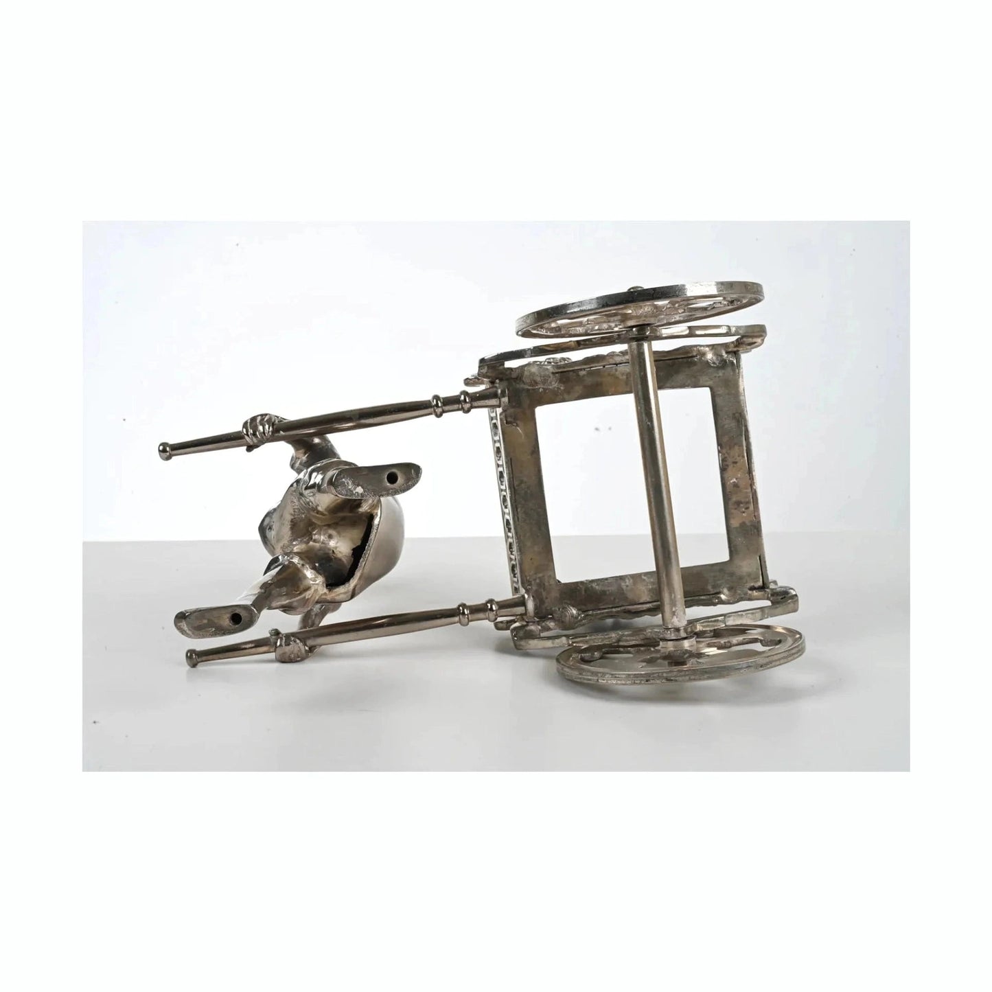 Silver-Plated Chinoiserie Figurative Sculpture Centerpiece -