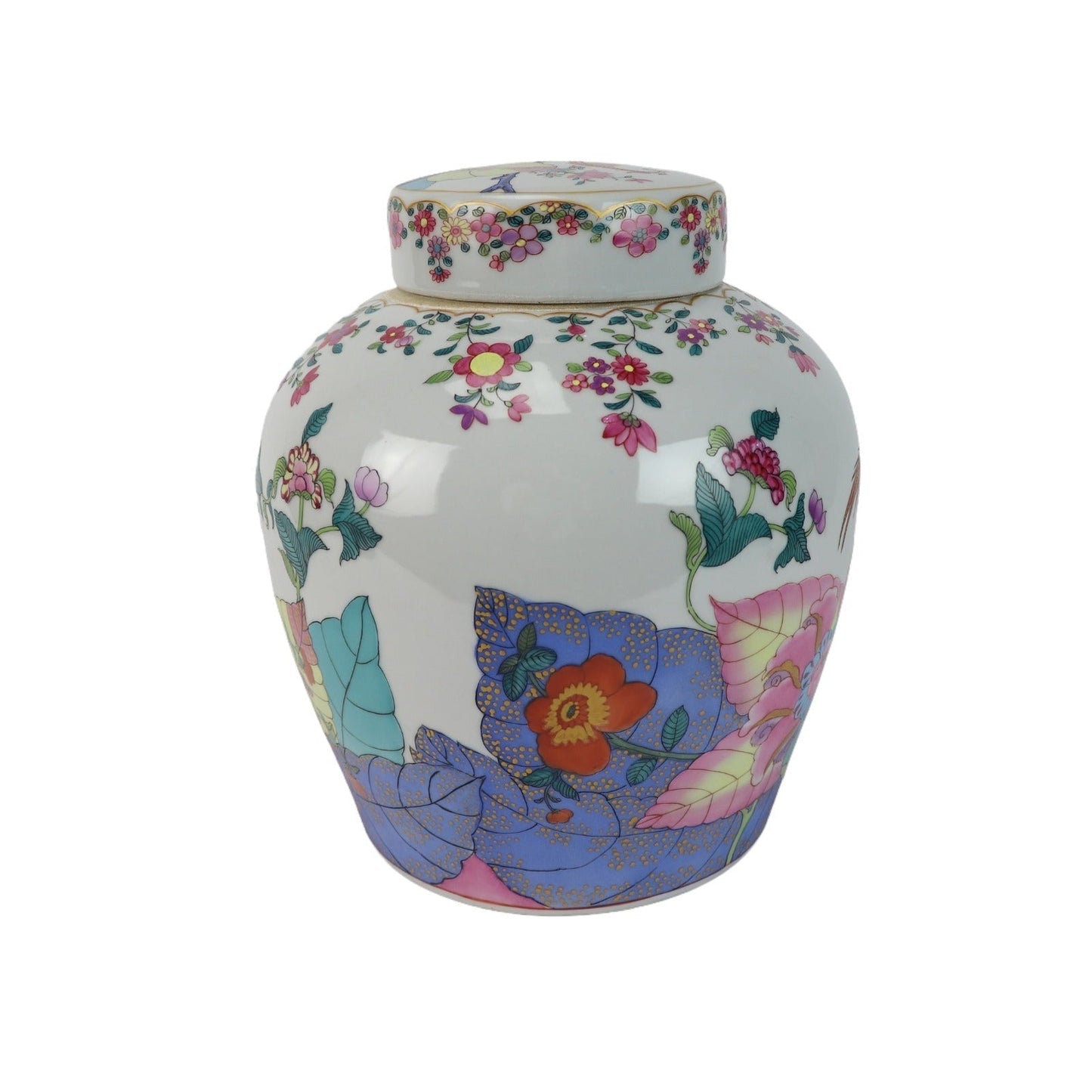Tobacco Leaf Ginger Jar Porcelain