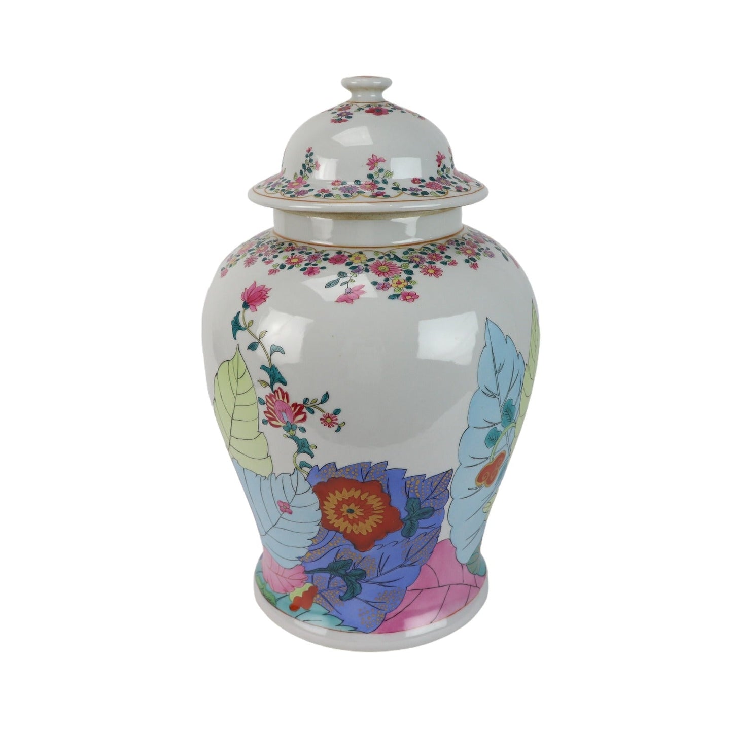 Tobacco Leaf Ginger Jar Porcelain
