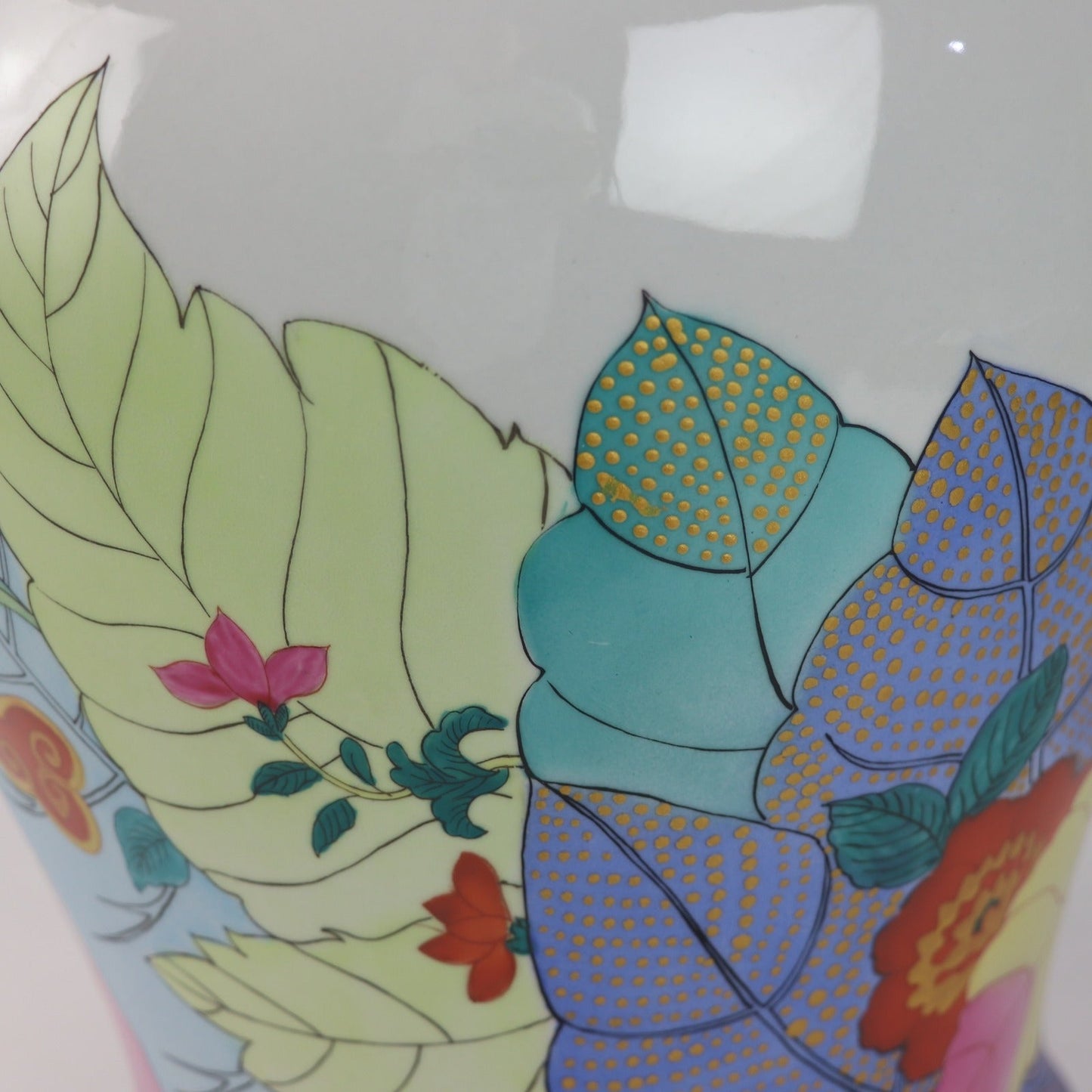 Tobacco Leaf Ginger Jar Porcelain