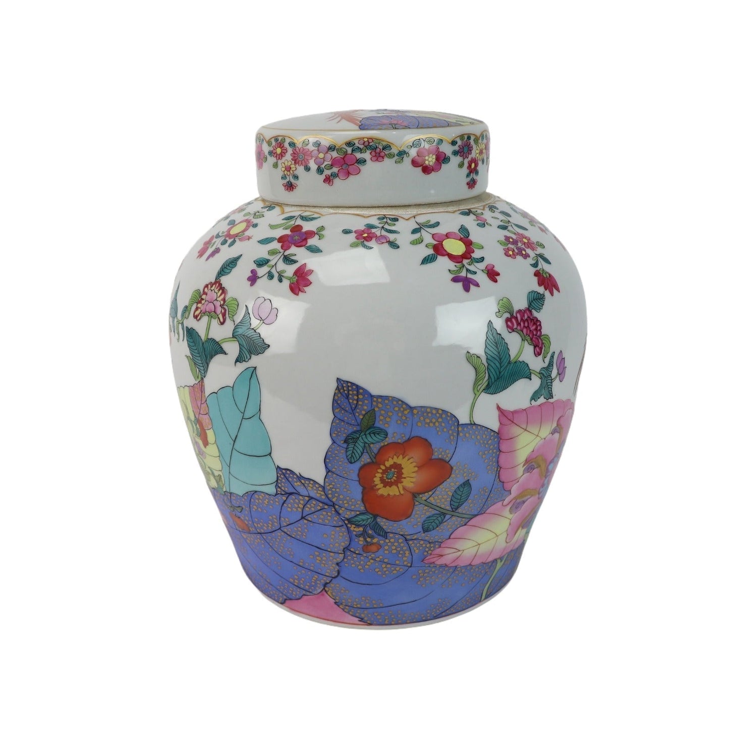 Tobacco Leaf Storage Jar Porcelain