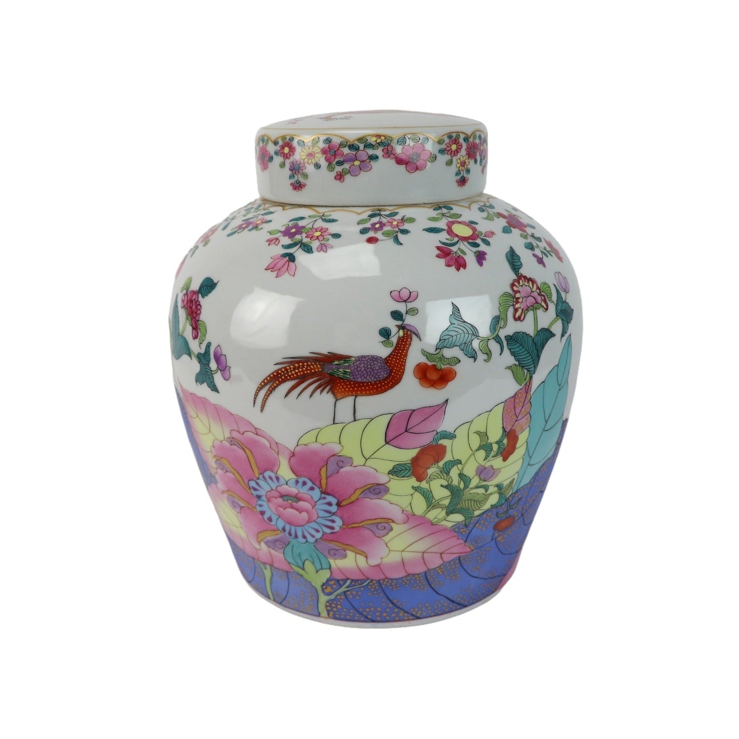 Tobacco Leaf Storage Jar Porcelain