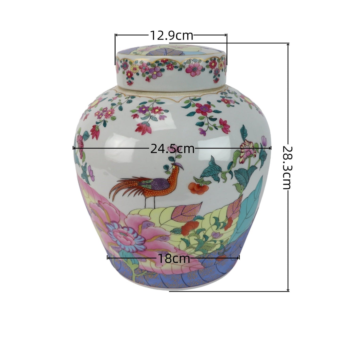 Tobacco Leaf Storage Jar Porcelain