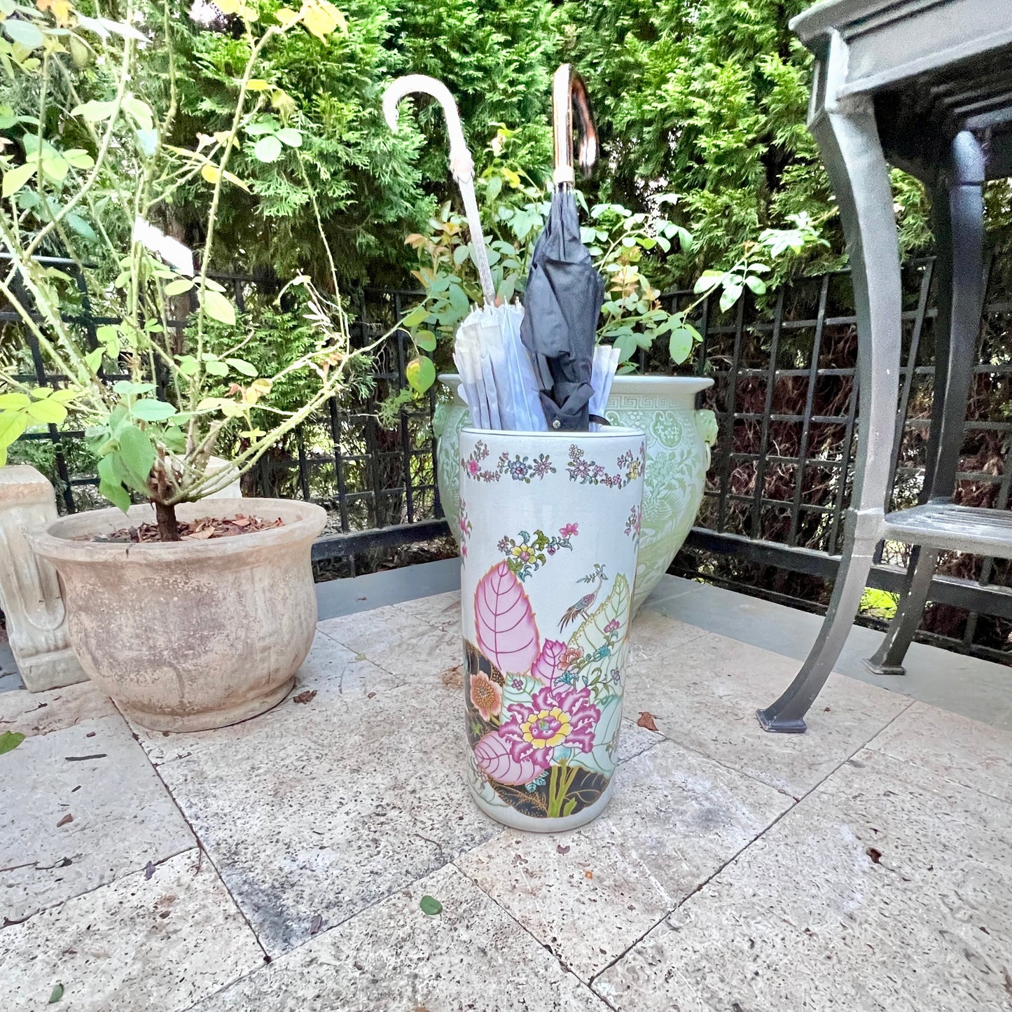 WHOLESALE Tobacco Leaf Umbrella Stand - Chinoiserie