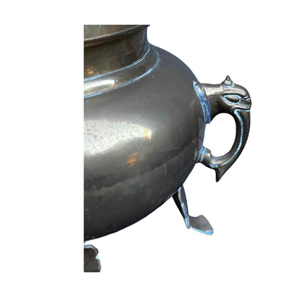 Antique Brass Incense Burner with Foo Dog Lid Top Handle