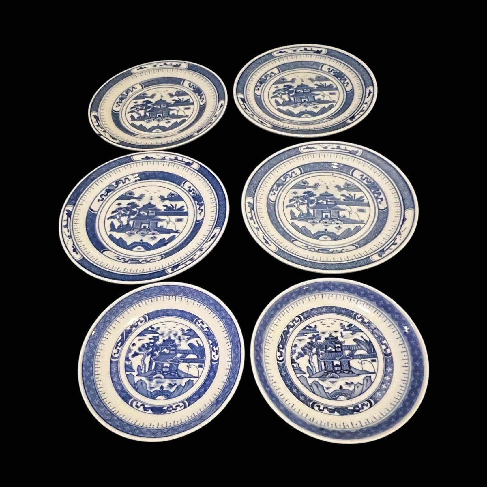 Canton Style Dessert and Appetizer Plates Partial Set
