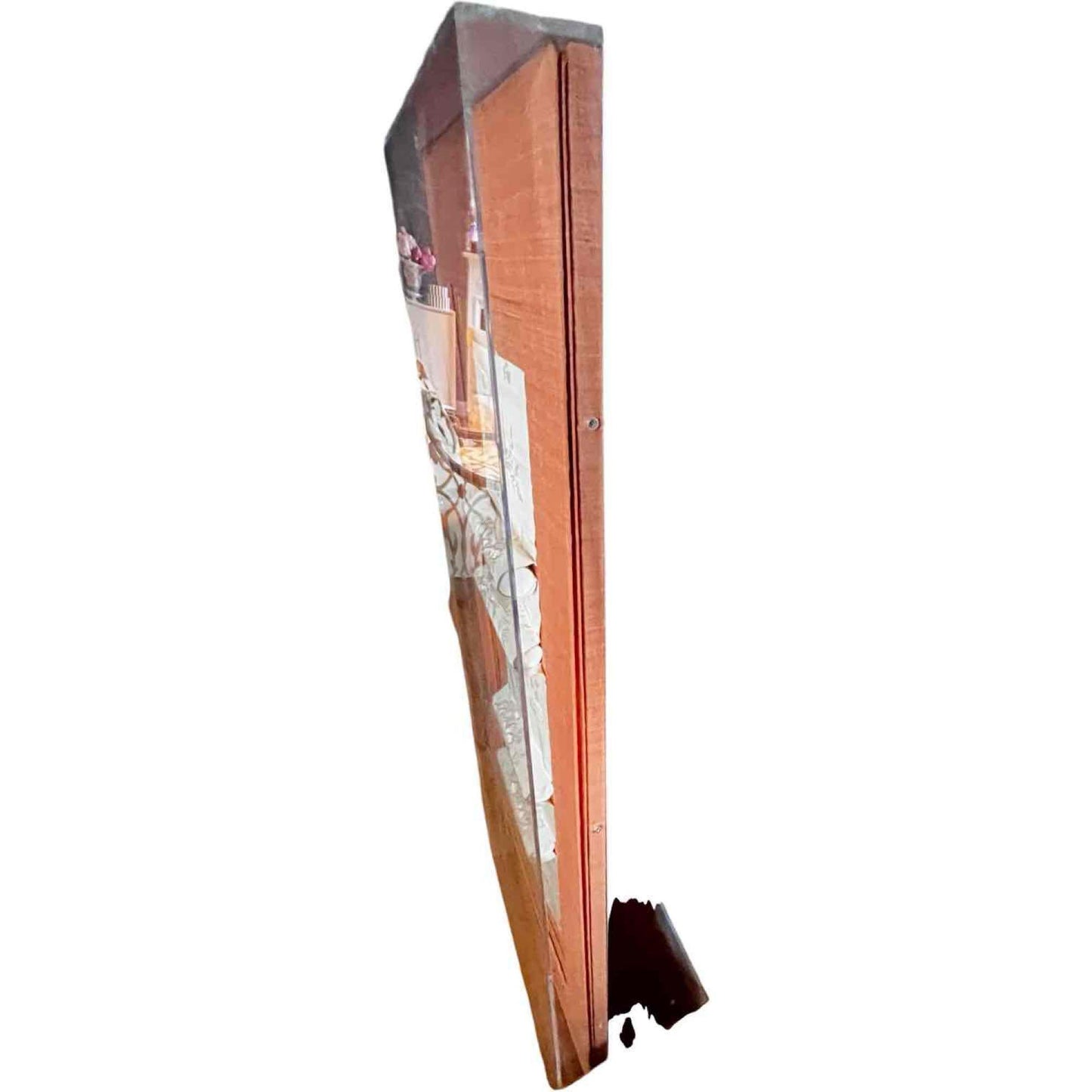 Custom Acrylic Shadow Box with Antique Chinese Silk Fabric