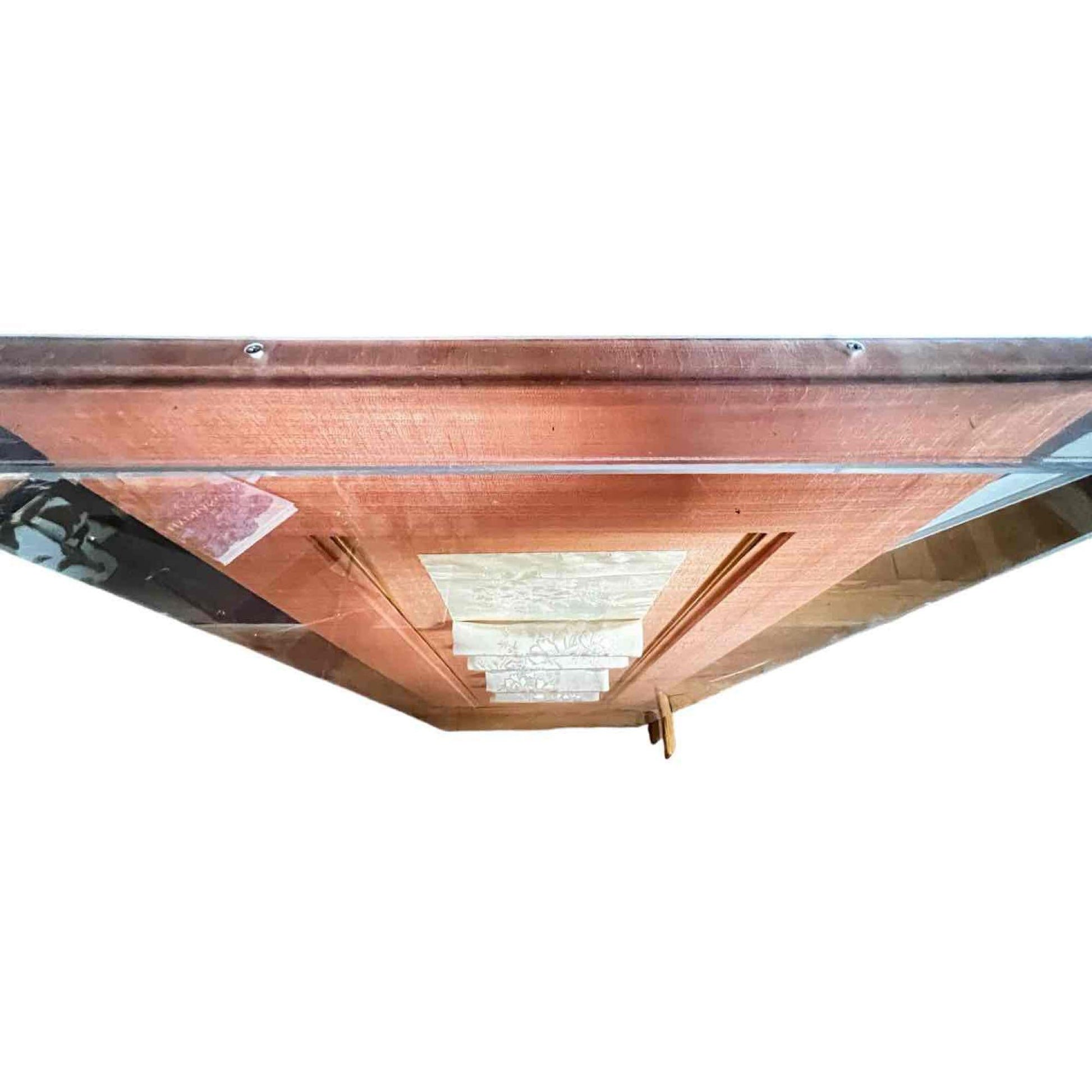 Custom Acrylic Shadow Box with Antique Chinese Silk Fabric