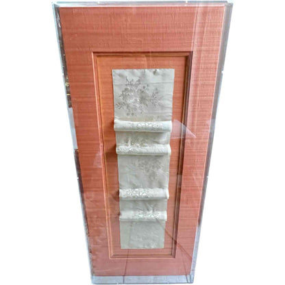 Custom Acrylic Shadow Box with Antique Chinese Silk Fabric