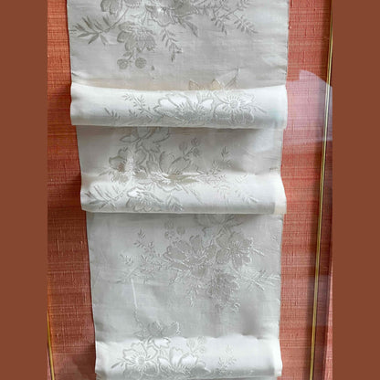 Custom Acrylic Shadow Box with Antique Chinese Silk Fabric