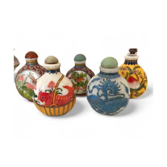 Fabulous Collection of 5 Snuff Bottles Set of 5 Assorted