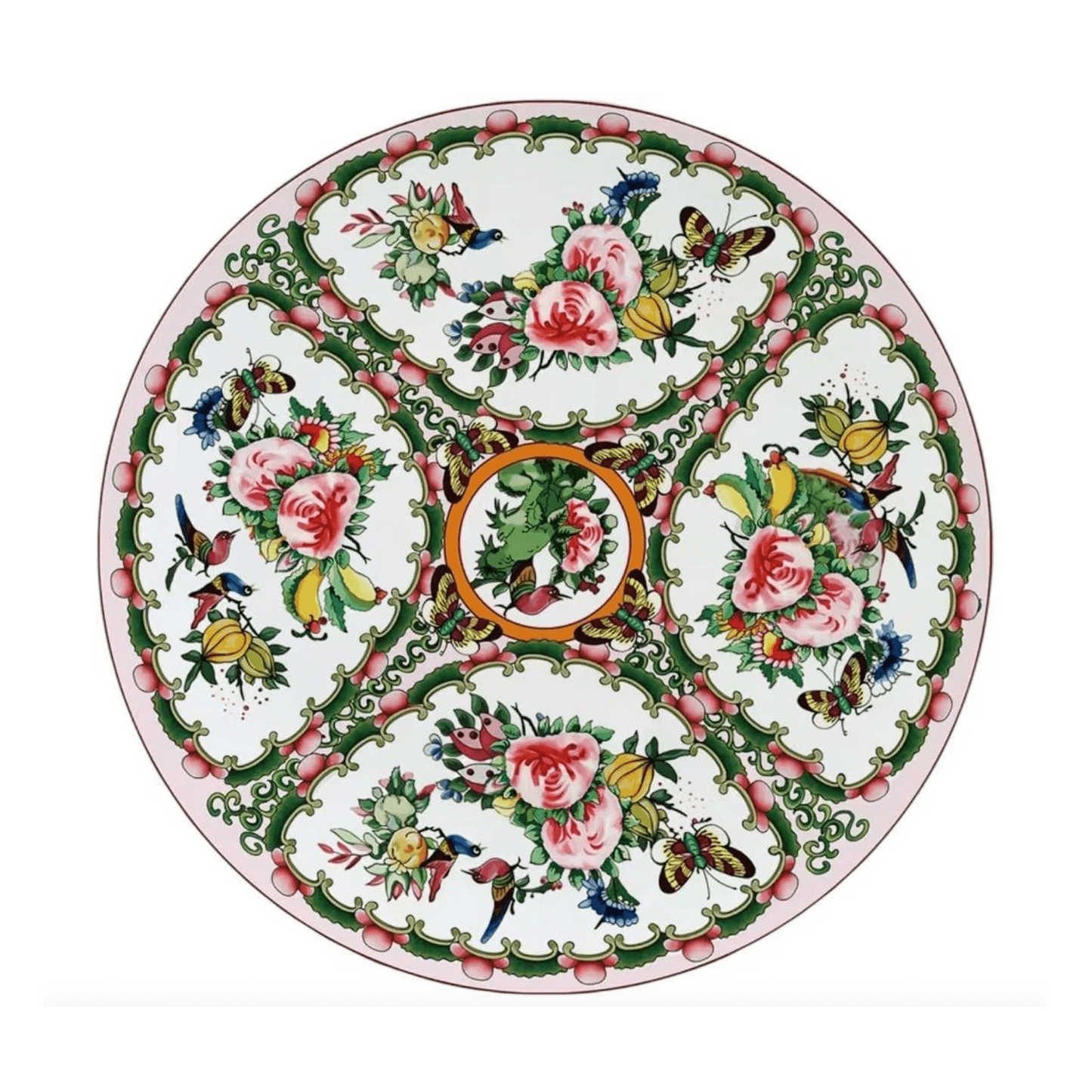 Modern Famille Rose Bone China Dinnerware Set