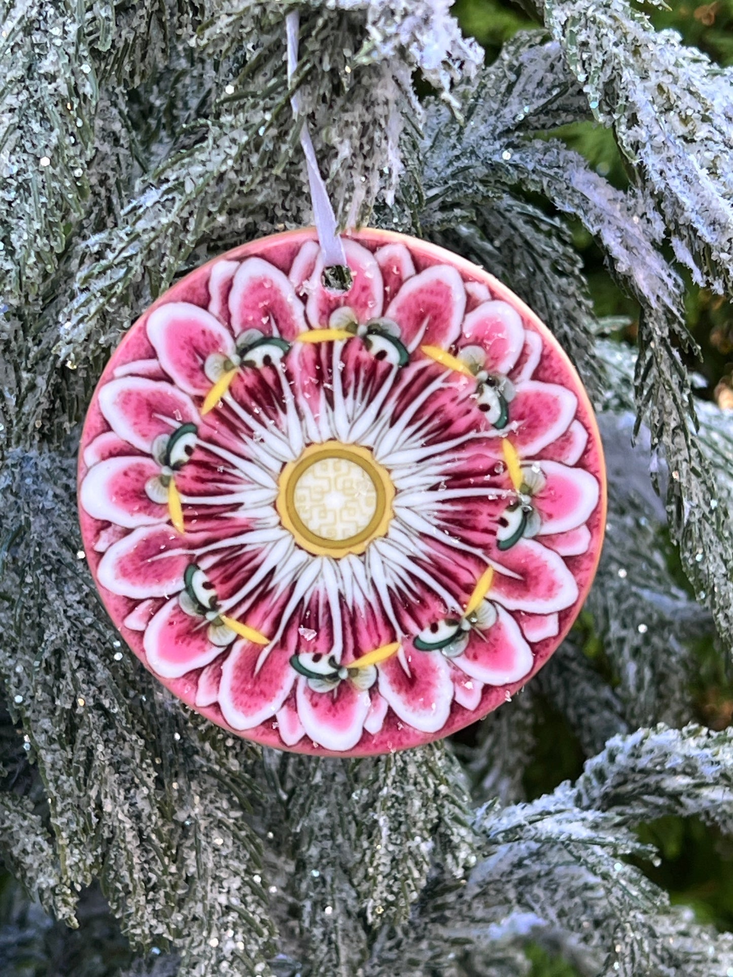 Famille Rose Porcelain Ornament Set – Chinoiserie Holiday