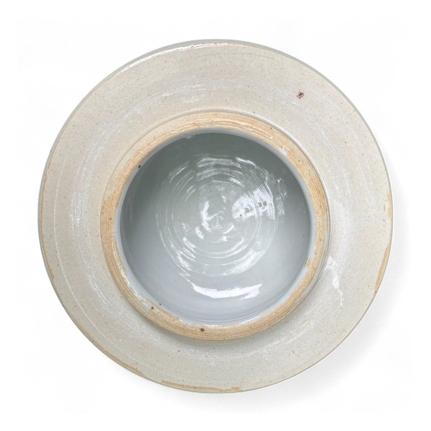 Green and White Chrysanthemum Porcelain Jar – Hand-Painted