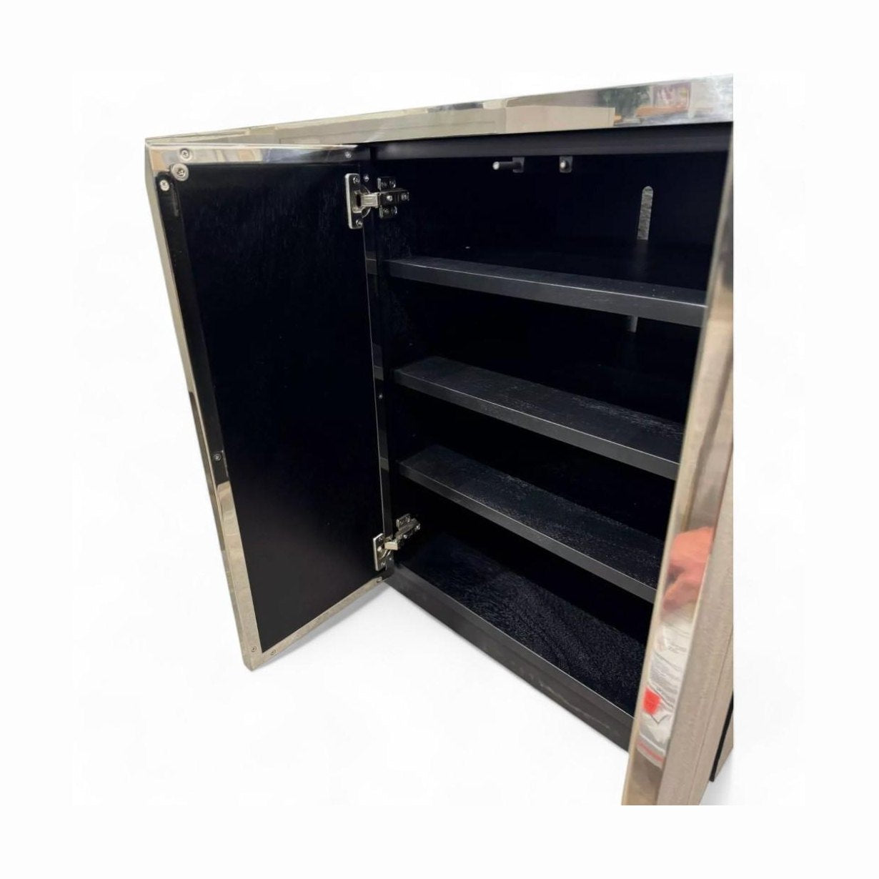 Mitchell Gold Faux Gray Shagreen Credenza Media Storage