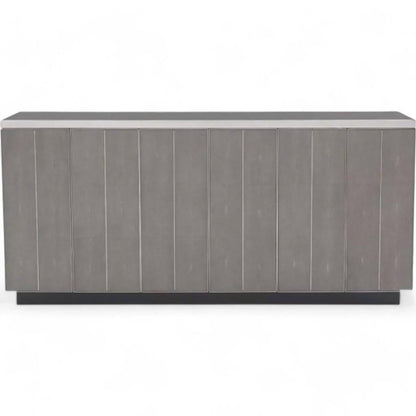 Mitchell Gold Faux Gray Shagreen Credenza Media Storage