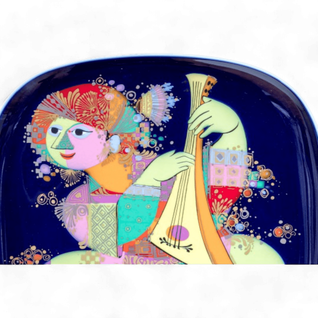 Rosenthal Germany Pair of Gorgeous Colorful Display Plates