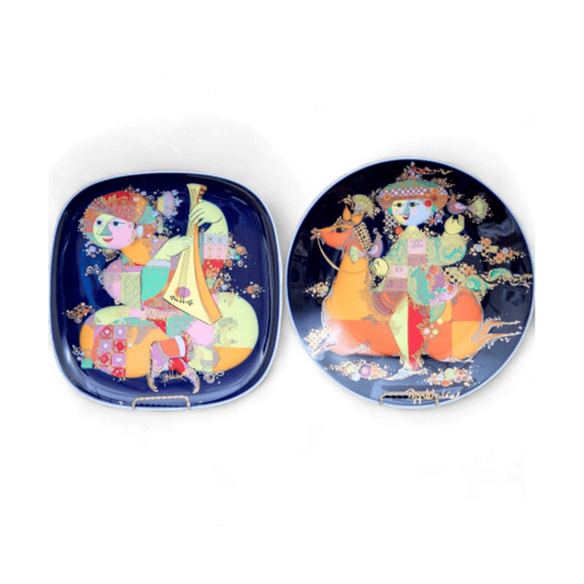 Rosenthal Germany Pair of Gorgeous Colorful Display Plates