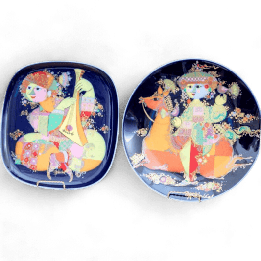 Rosenthal Germany Pair of Gorgeous Colorful Display Plates