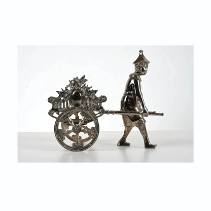 Silver-Plated Chinoiserie Figurative Sculpture Centerpiece -