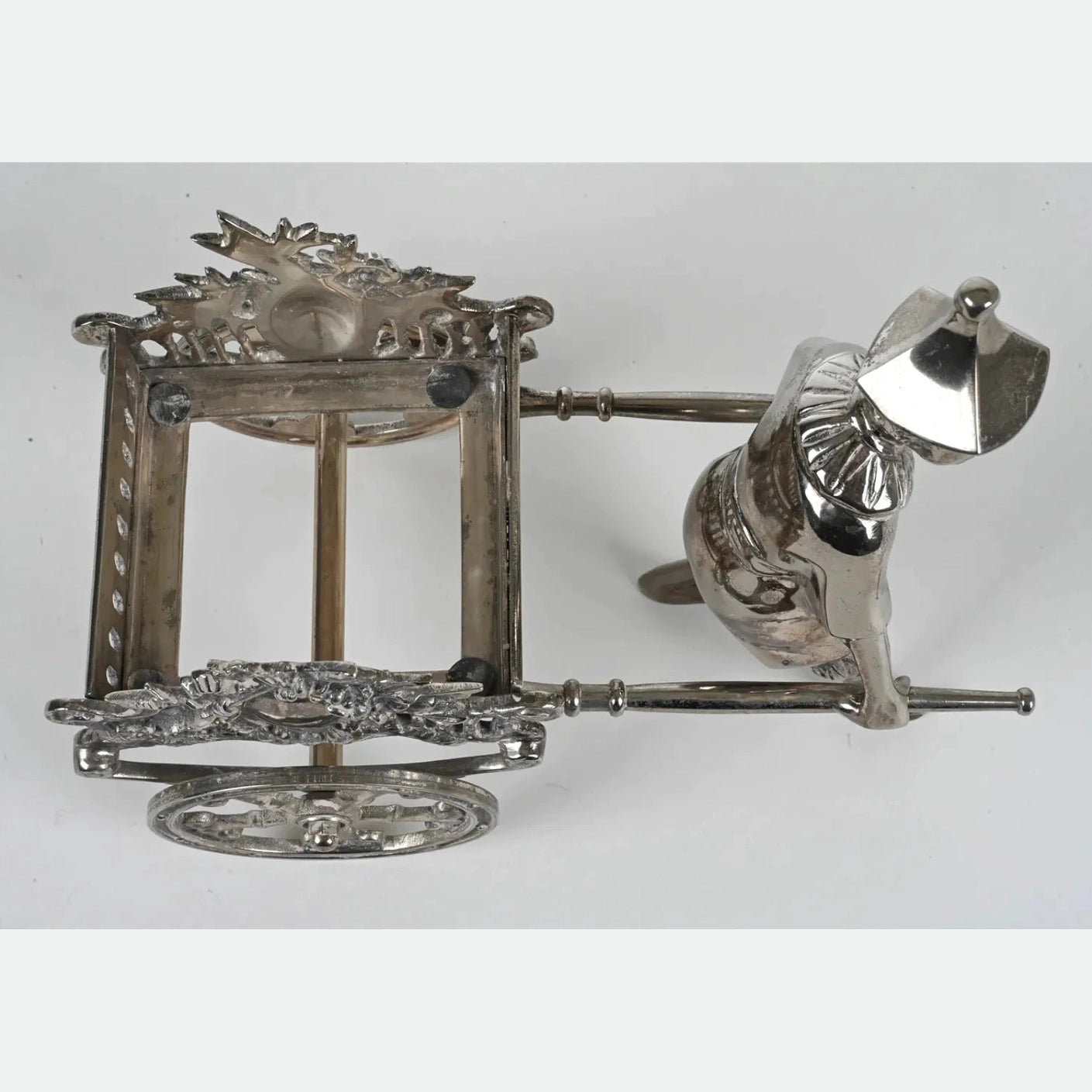 Silver-Plated Chinoiserie Figurative Sculpture Centerpiece -
