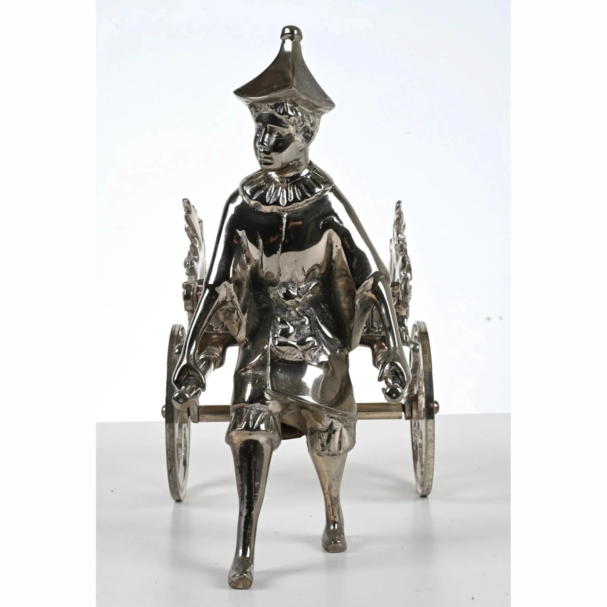 Silver-Plated Chinoiserie Figurative Sculpture Centerpiece -