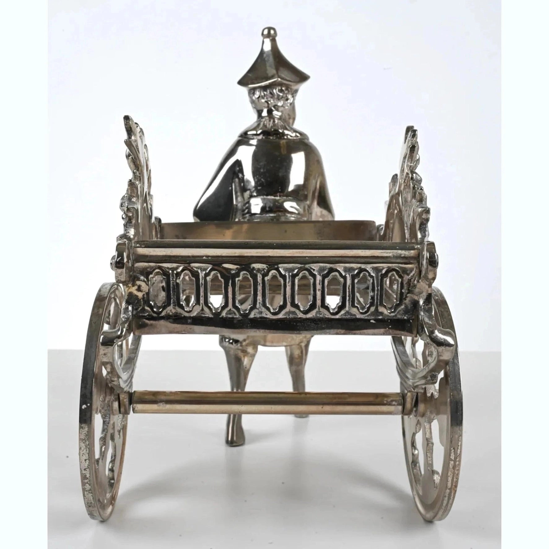 Silver-Plated Chinoiserie Figurative Sculpture Centerpiece -