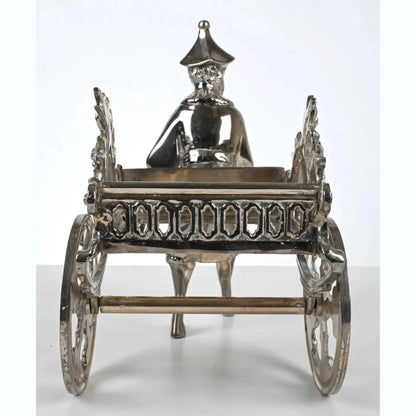 Silver-Plated Chinoiserie Figurative Sculpture Centerpiece -