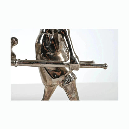 Silver-Plated Chinoiserie Figurative Sculpture Centerpiece -