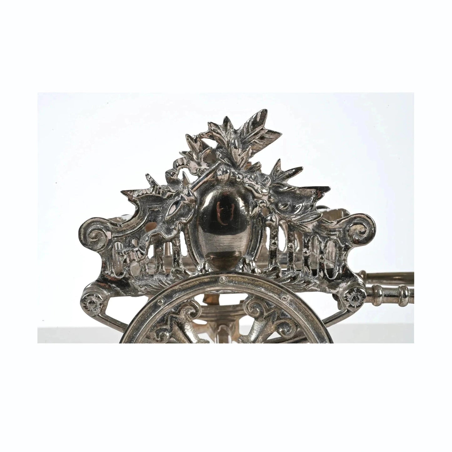 Silver-Plated Chinoiserie Figurative Sculpture Centerpiece -