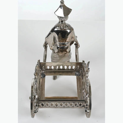 Silver-Plated Chinoiserie Figurative Sculpture Centerpiece -
