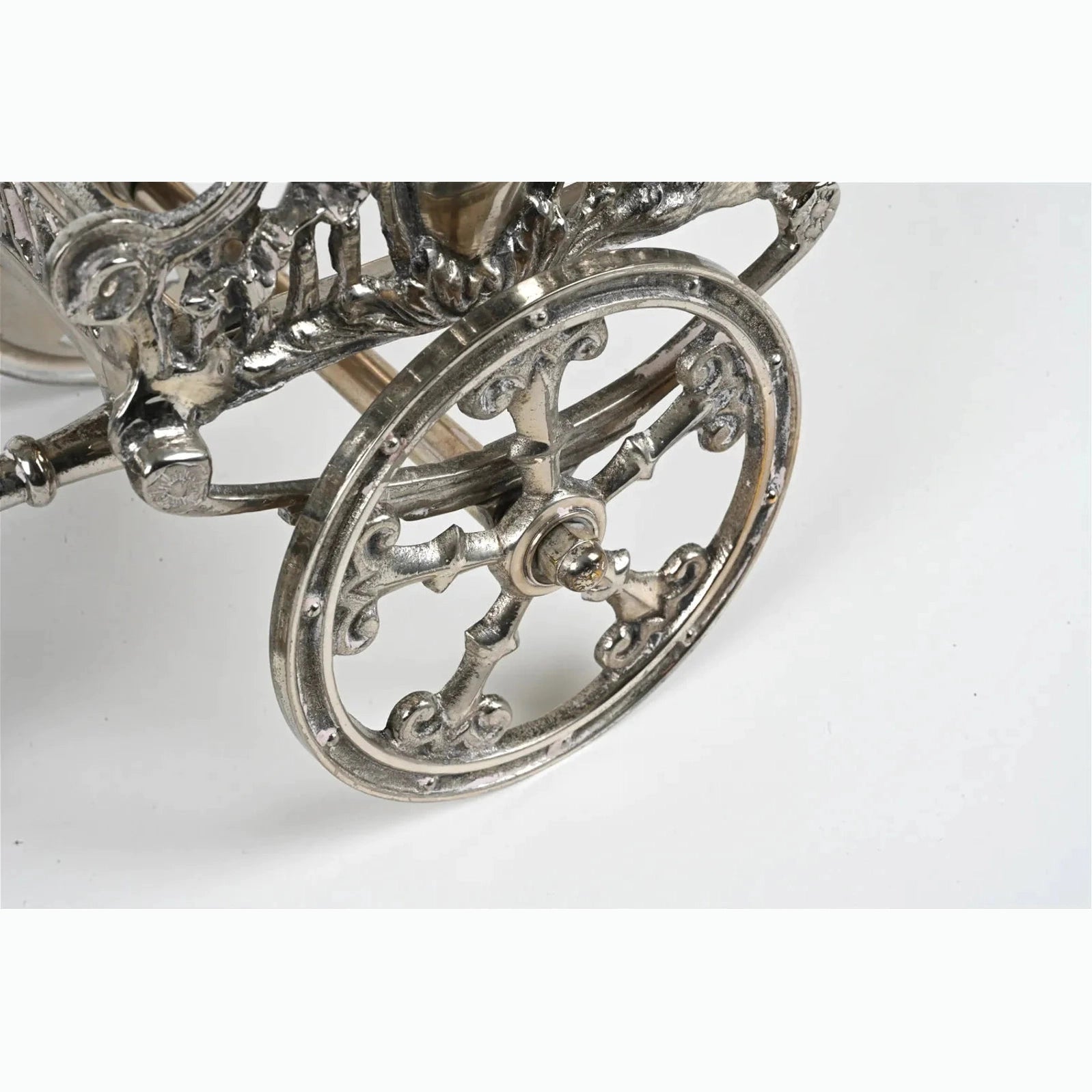Silver-Plated Chinoiserie Figurative Sculpture Centerpiece -