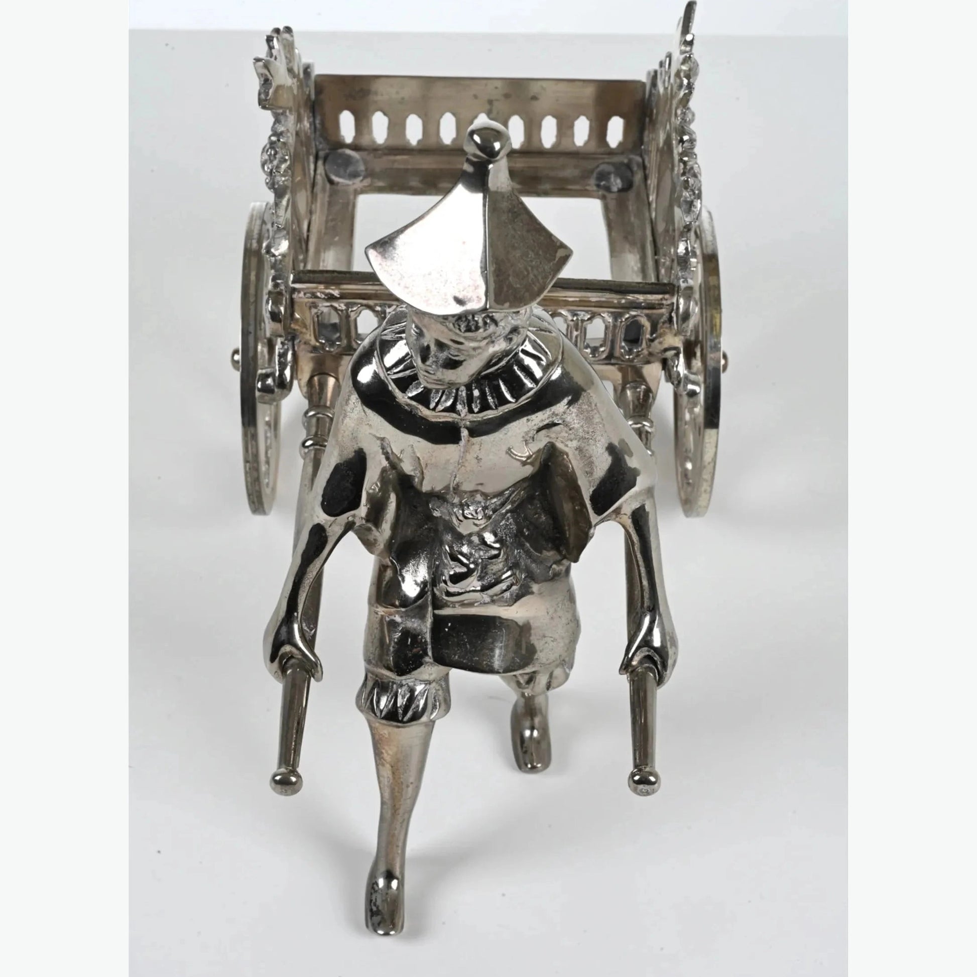 Silver-Plated Chinoiserie Figurative Sculpture Centerpiece -