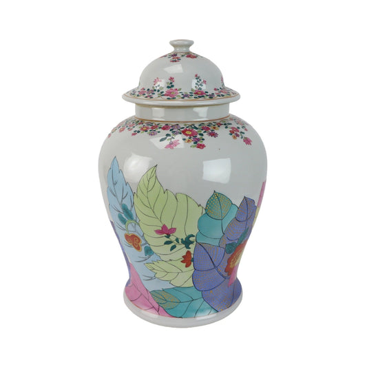 Tobacco Leaf Ginger Jar Porcelain
