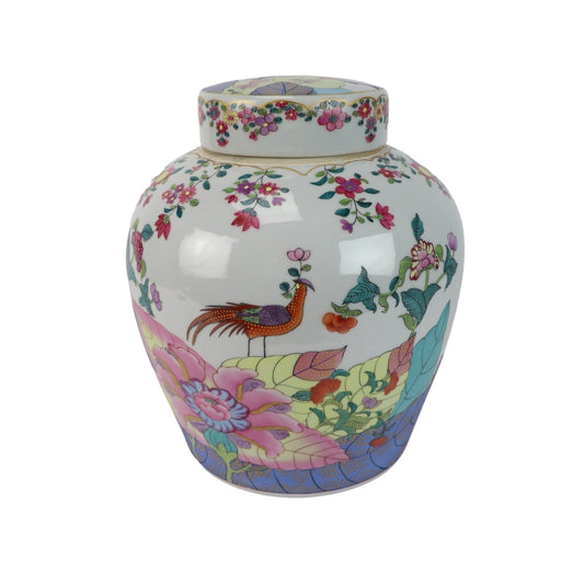 Tobacco Leaf Storage Jar Porcelain