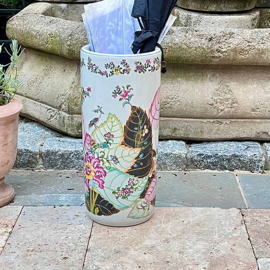 WHOLESALE Tobacco Leaf Umbrella Stand - Chinoiserie